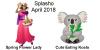 Spring Flower Lady and Cute Eating Koala