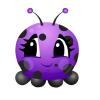 Purple Ladybug Jelly Roll