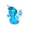 Aqua Polka Dot Unicorn Seapony