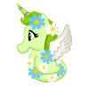 Green Flower Unicorn Seapony