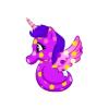 Purple Polka Dot Unicorn Seapony