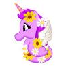 Violet Flower Unicorn Seapony