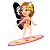 Rose Butterfly Pixie Surfer