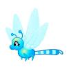 Cute Aqua Color Change Dragonfly