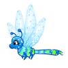 Cute Blue Glitter Dragonfly