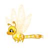 Cute Golden Glitter Dragonfly