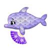 Cute Purple Zen Dolphin