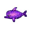 Purple Glitter Star Dolphin