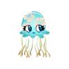 Aqua Cute Tropical Jellyfish