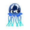 Glowing Blue Jellyfish