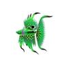 Green Dragontail Betta