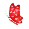 Red Fuzzy Heart Butterfly