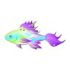 Teal & Purple Magic Glow Fish