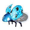 Aqua Glitter Ladybug