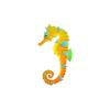 Orange Splash Seahorse